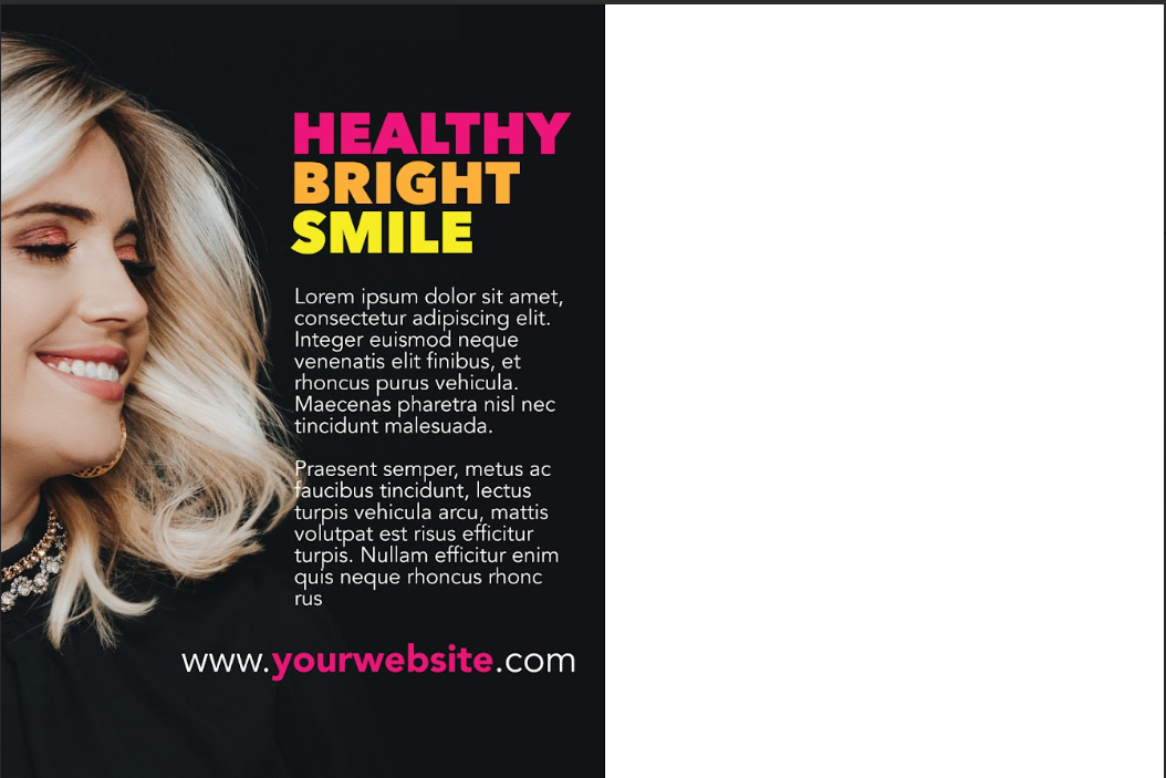 Dental direct mail template