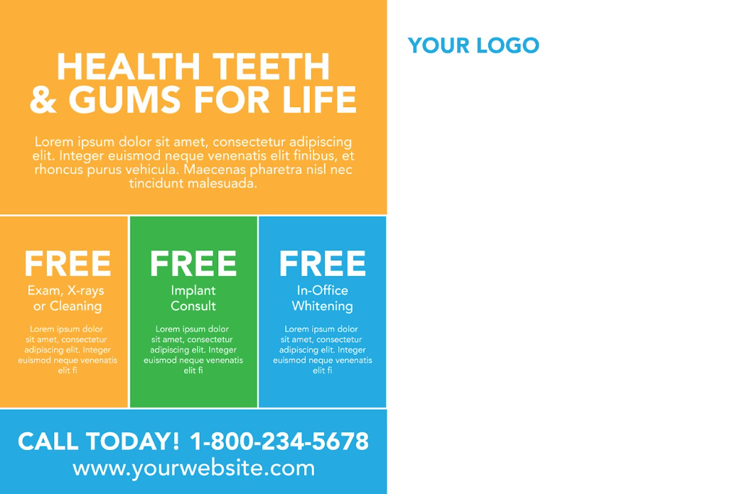 dental direct mail template (back)