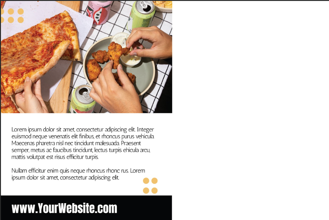 restaurant direct mail template