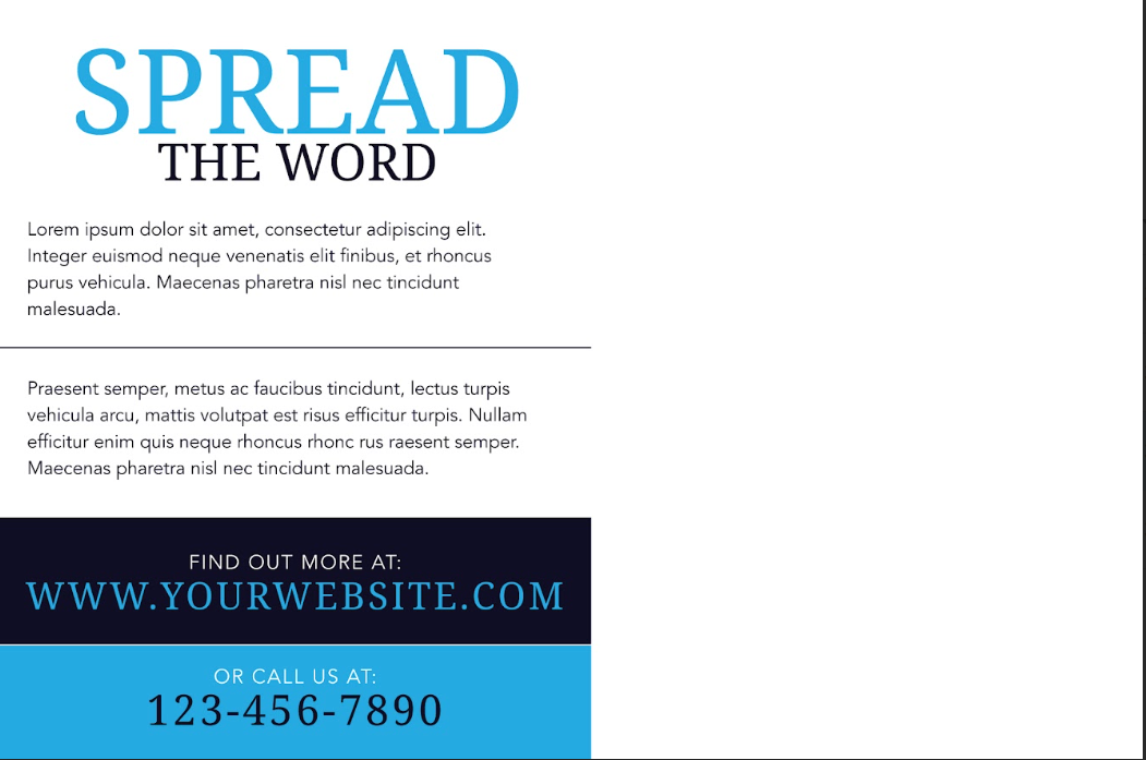 church direct mail templates
