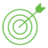 icon of a target with an arrow in the center to represent Targeted Direct Mail from Growmail